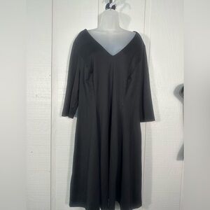 Lane Bryant Black V Neck Dress Size 22/24 EUC